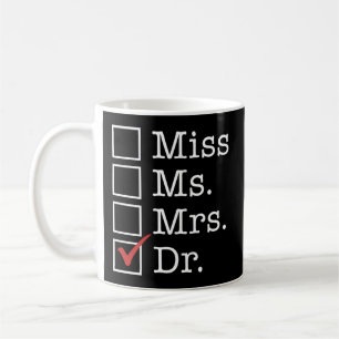 Taza De Café Graduada Doctora en Medicina Srta. Dr. Doct