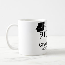 Taza De Café Graduado 20XX gorra de graduación simple mínimo mo