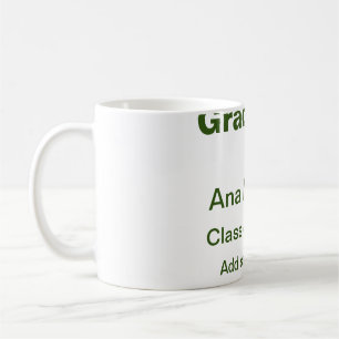 Taza De Café Graduado agregar nombre clase de nombre de escuela