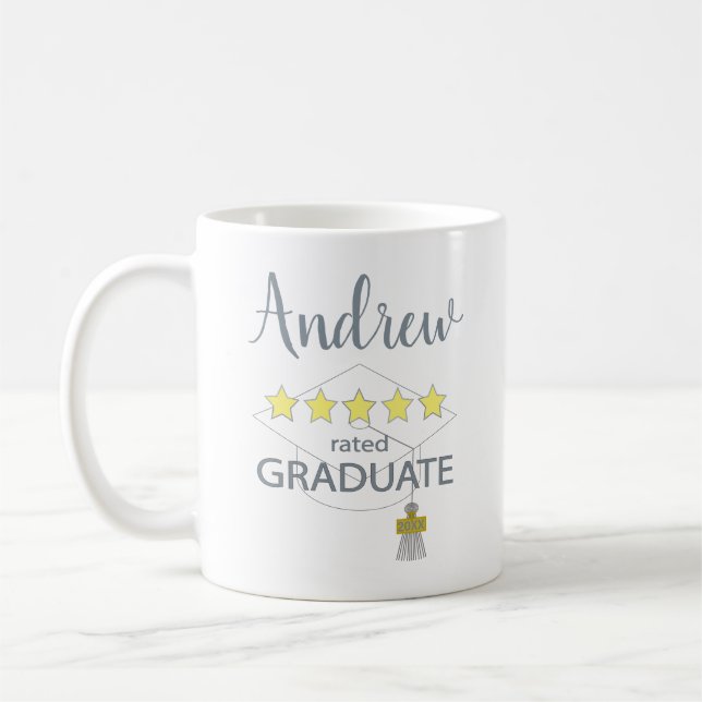 Taza De Café Graduado con 5 estrellas (Izquierda)