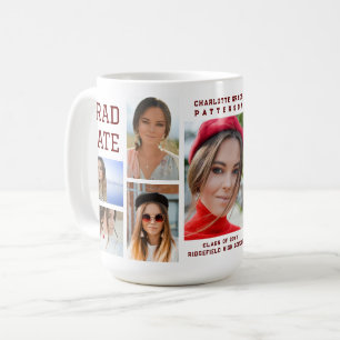 Taza De Café Graduado de guiones modernos y multifotografía