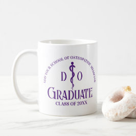 Taza De Café Graduado de la Escuela Médica Osteopática Púrpura 
