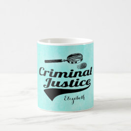 Taza De Café Graduado de la justicia de Criiminal del monograma