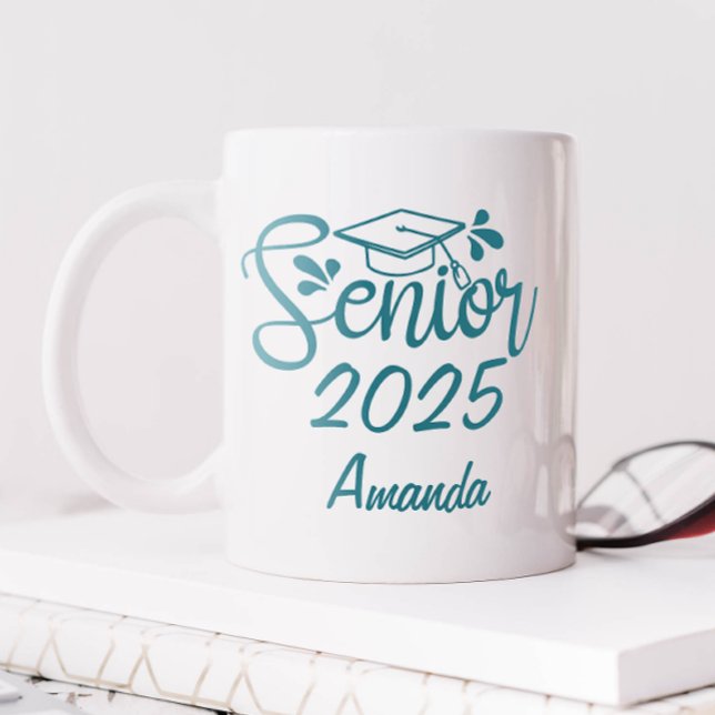 Taza De Café Graduado de nombre personalizado (Personalized Senior 2025 Mug)
