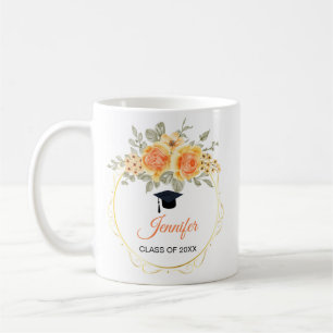 Taza De Café Graduado de Rosas de acuarela Mug