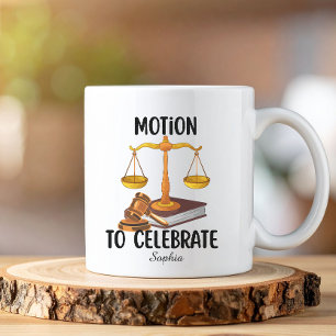 Taza De Café Graduado en derecho divertido personalizado