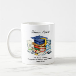 Taza De Café 🎓Graduado en Odontología  Nombre y Título Persona