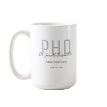 Graduado Keepsake Nombre gris negro PhD