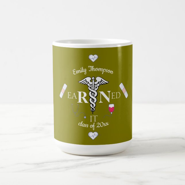 Taza De Café Graduado médico personalizado (Centro)