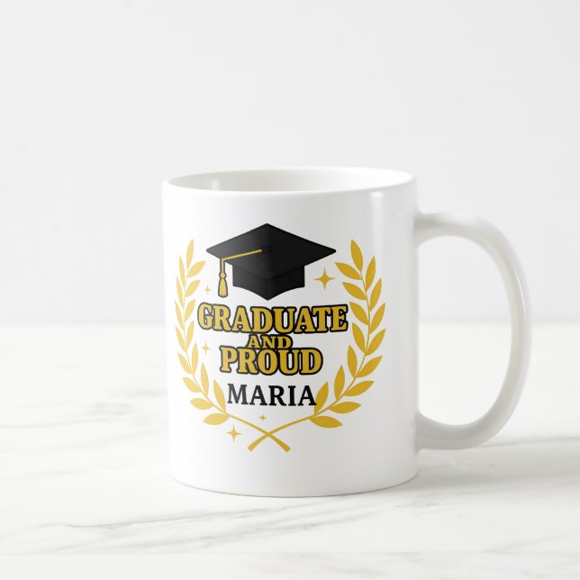 Taza De Café Graduate and Proud (Derecha)