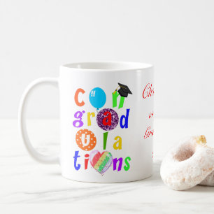 Taza De Café Graduate Felicitaciones Tipografía