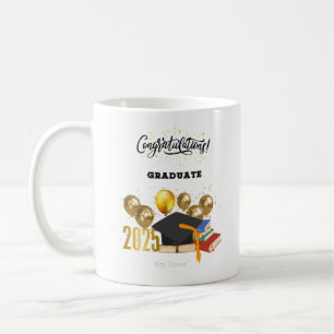 Taza De Café Graduate Mug 2025 - Acentos dorados de Kay Clover™