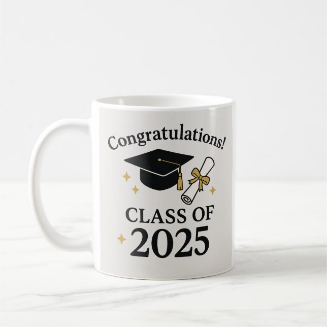Taza De Café  Graduation Class of 2025 – School Graduat (Izquierda)
