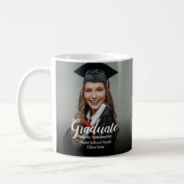 Taza De Café Graduation Gifts Class Graduate Photo (Izquierda)