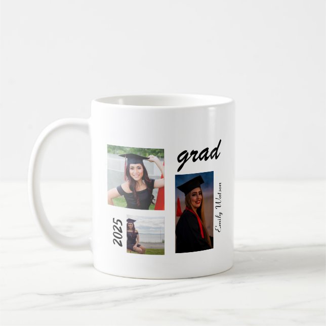 Taza De Café Graduation Grad 2025 personalized  (Izquierda)