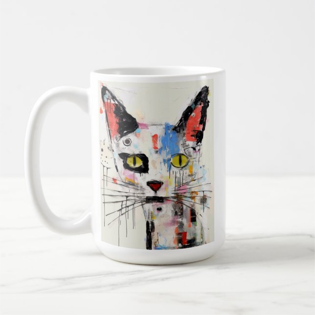 Taza De Café Graffiti Cat Urban Cool Feline (Izquierda)