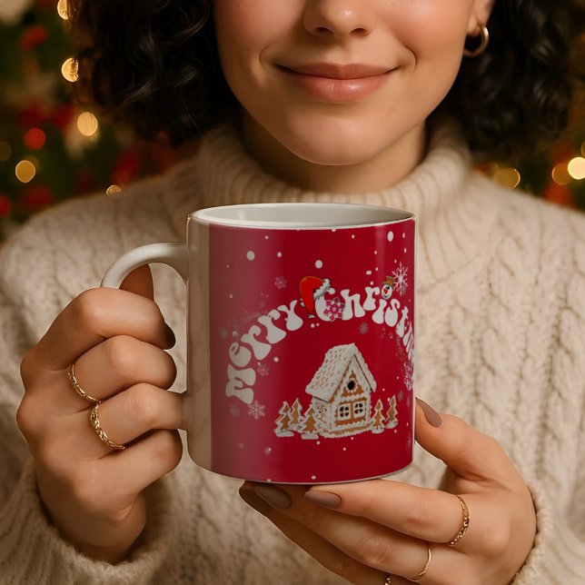 Taza De Café Graffiti de arte navideño rojo café Mug (Subido por el creador)