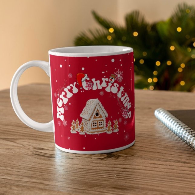 Taza De Café Graffiti de arte navideño rojo café Mug (Subido por el creador)