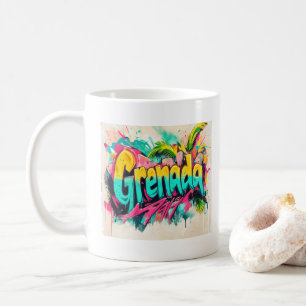 Taza De Café Graffiti de Granada vibrando: Artículo callejero e