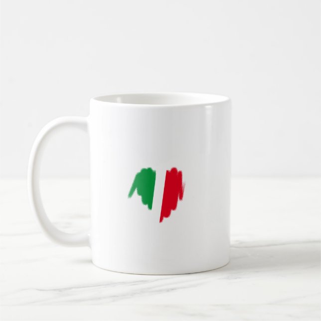 Taza De Café Graffiti de la bandera italiana rociado con aeroso (Izquierda)