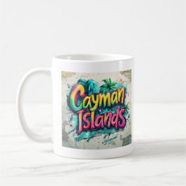 Taza De Café Graffiti de las Islas Caimán vibra: Arte callejero