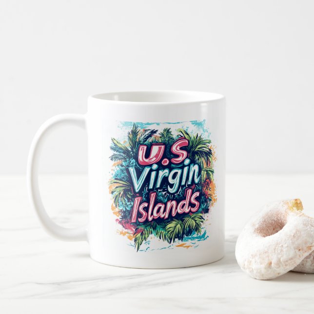 Taza De Café Graffiti de las Islas Vírgenes: Arte callejero en  (Con donut)