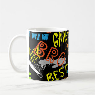 Taza De Café Graffiti de niños: frescura dibujada a mano