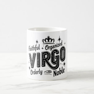Taza De Café Graffiti de Rótulo zodiaco/Virgo