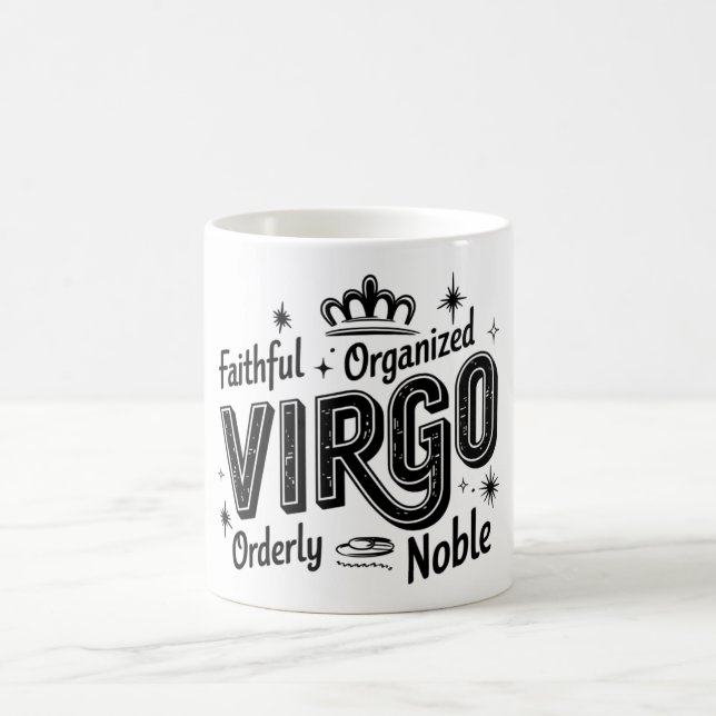 Taza De Café Graffiti de Rótulo zodiaco/Virgo (Centro)
