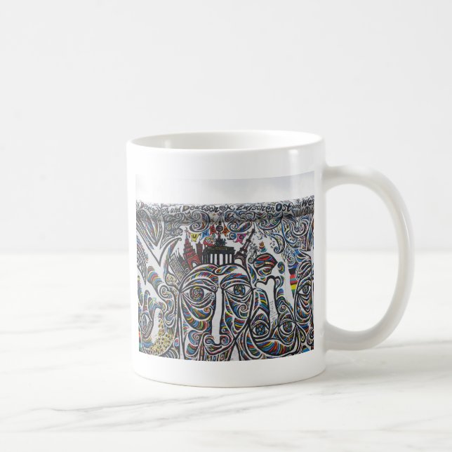 Taza De Café Graffiti del Muro de Berlín Oriental (Derecha)