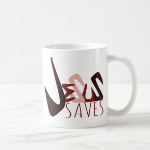 Taza De Café GRAFFITI JESUS AHORRA en rojo