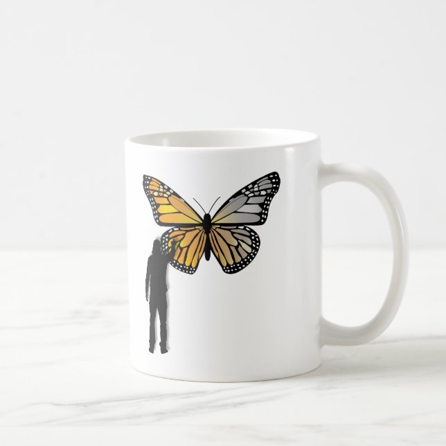 Taza De Café Graffiti mariposa Funny Mug (Derecha)