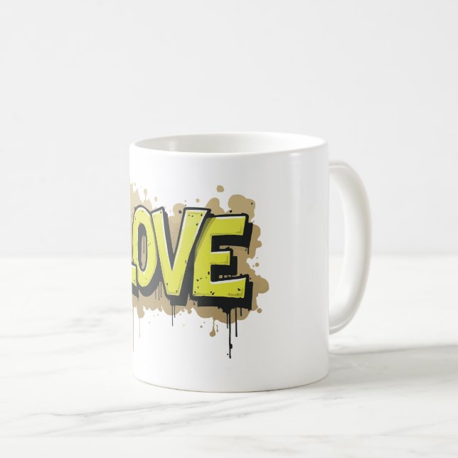 Taza De Café Graffiti Urban Love Bloom (Anverso derecho)