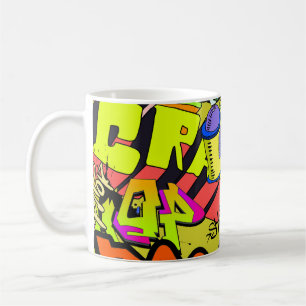 Taza De Café Graffiti urbano: Muro de arte vintage