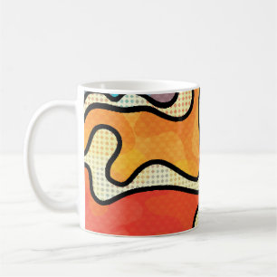 Taza De Café Graffiti urbano: Textura de arte sin costura.