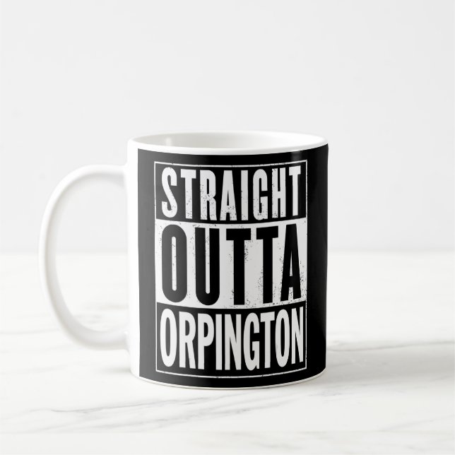 Taza De Café Gráfica A1 De Salida Directa De Orpington (Izquierda)