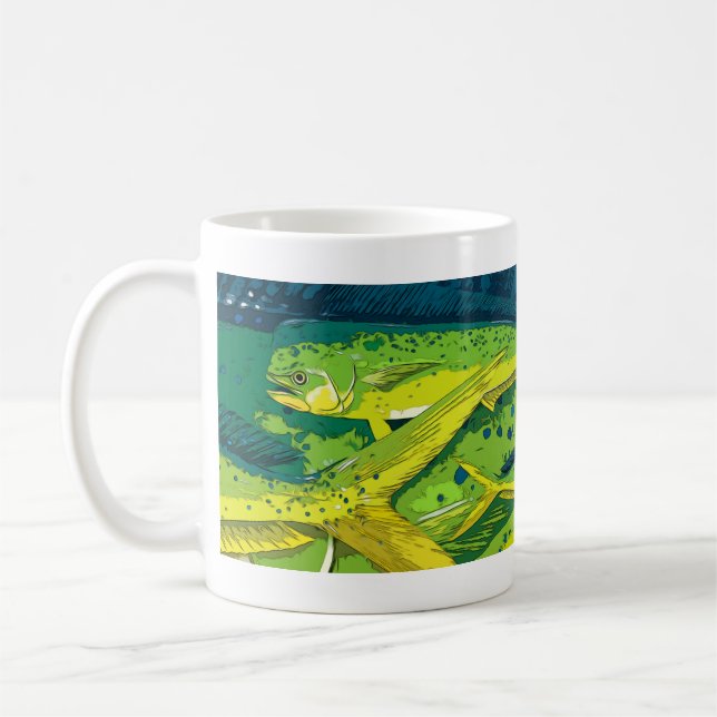 Taza De Café Gráfica común de delfín (Izquierda)