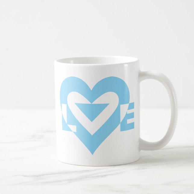 Taza De Café Gráfica de amor de Guay, azul (Derecha)