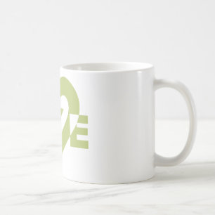 Taza De Café Gráfica de amor de Guay, verde sabio