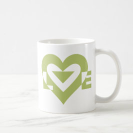 Taza De Café Gráfica de amor de Guay, verde sabio