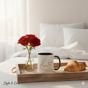 Taza De Café Gráfica De Amor Única Y Encantadora