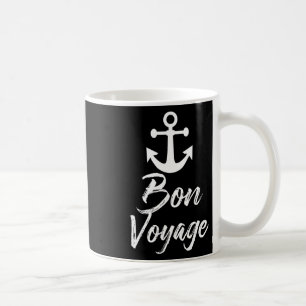 Taza De Café Gráfica de Bon Voyage Nautical Anchor Cruise Ship