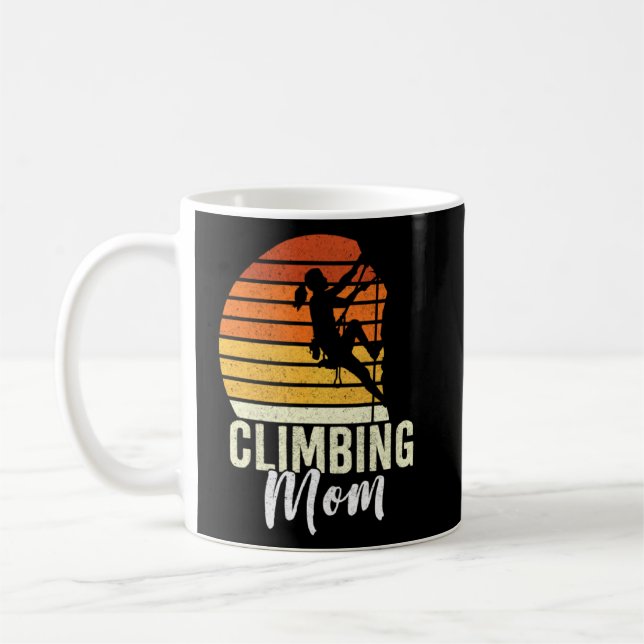 Taza De Café Gráfica De Escalada Graciosa Para Mujeres Y Mamás  (Izquierda)