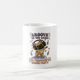 Taza De Café Gráfica de fiesta de baile Retro DJ Frenchie