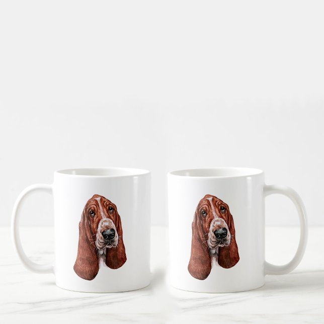 Taza De Café Gráfica de hongos basset (Subido por el creador)