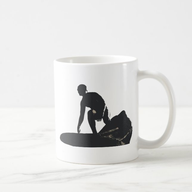 Taza de café gráfica de la persona que practica (Derecha)