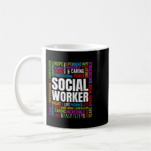 Taza De Café Gráfica de trabajo social divertida para trabajado