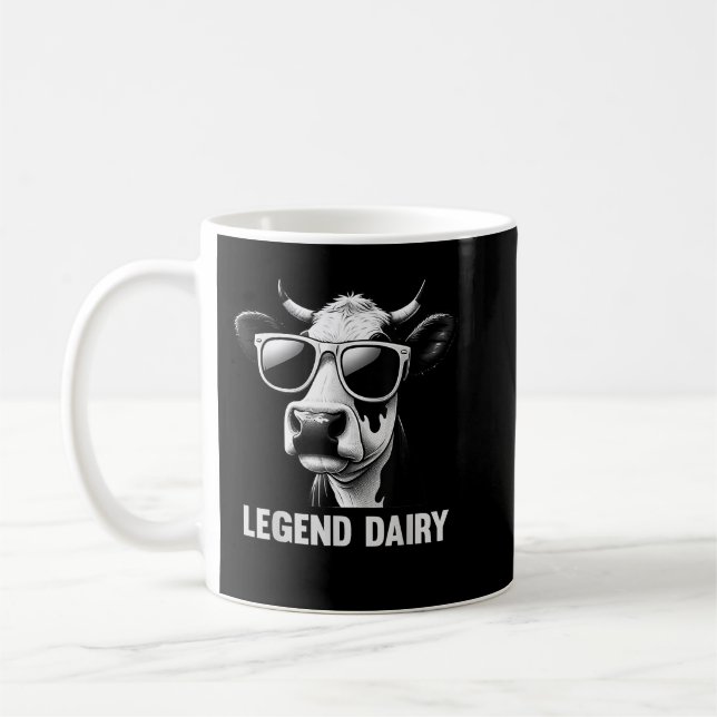 Taza De Café Gráfica del granjero agricultor de vacas Pun (Izquierda)