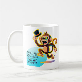 Taza De Café Gráfica Divertida Mi Circo Mis Monos