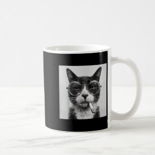 Taza De Café Gráfica divertida para fumar gato Adulto Funny _1